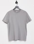 New Look Crew T-shirt In Light Gray-grey