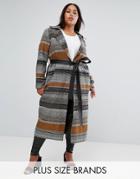 Elvi Patterned Belted Trench - Multi