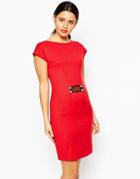 Love Moschino Love Belt Dress - Red