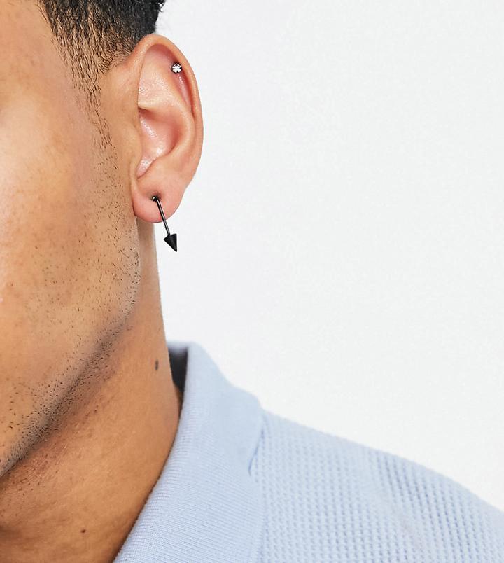 Designb Exclusive Drop Stud Earring In Black
