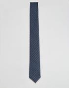 Jack & Jones Silk Tie With Stripe - Navy