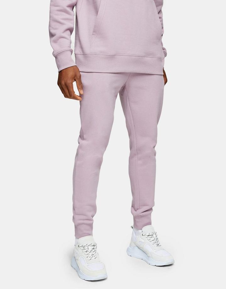 Topman Sweatpants In Mauve-purple