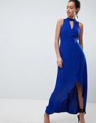 Coast Kimley Tie Up Maxi Dress - Blue