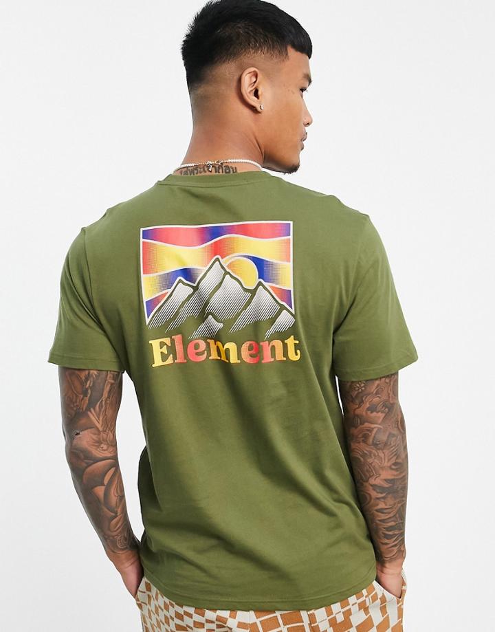 Element Kass Back Print T-shirt In Green