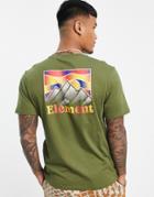 Element Kass Back Print T-shirt In Green