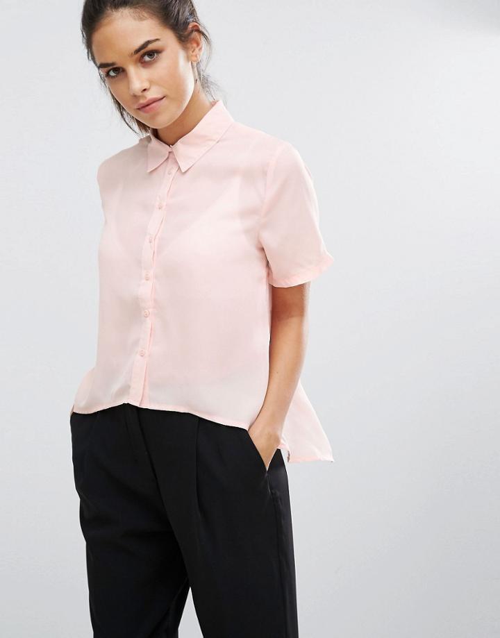 Daisy Street Short Sleeve Shirt - Cream