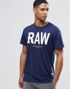 G-star Leacht Raw Logo T-shirt - Blue