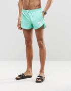 Abuze London Short Swim Shorts In Aqua Green - Green