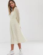 Nobody's Child Midi Dress With Button Up Detail In Ditsy Floral-yellow