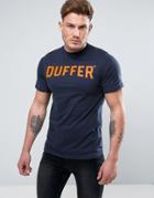 Duffer Logo T-shirt In Navy - Navy