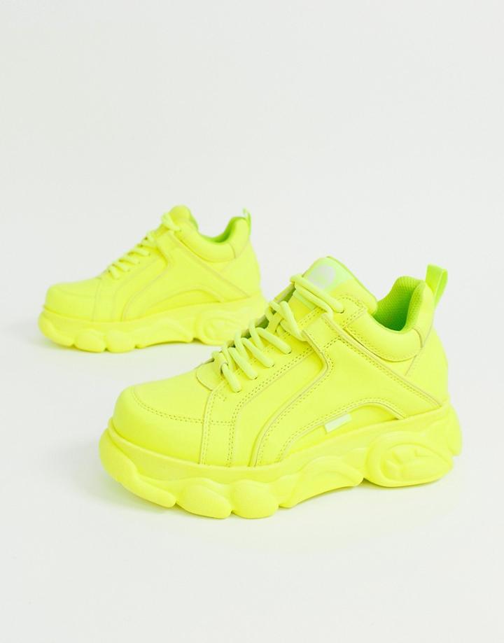 Buffalo Corin Neon Lowtop Platform Sneaker - Yellow