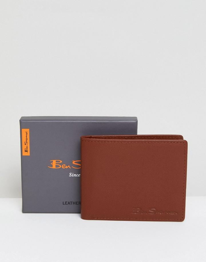Ben Sherman Leather Wallet In Brown - Brown