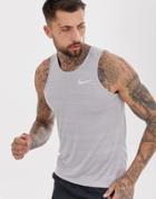 Nike Running Miler Tank In Gray