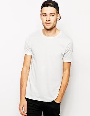 Asos T-shirt With Crew Neck - Gray Marl