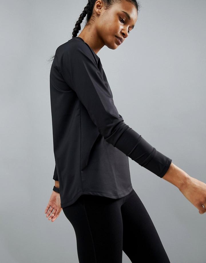 Asos 4505 Training Long Sleeve Top In Loose Fit-black