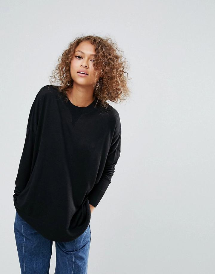 Monki Swing Sweater - Black