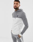 11 Degrees Hoodie In Gray Panel - Gray