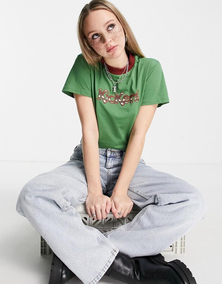 Kickers Relaxed T-shirt In Retro Stripe Front Logo-multi