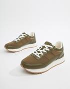 Pull & Bear Sneaker In Green - Green