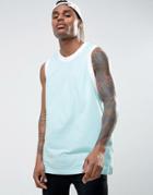Asos Oversized Tank With Contrast Rib In Mint Green - Green