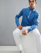 Adidas Golf Half Zip Sweat In Blue Cd9939 - Blue