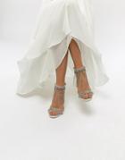 Asos Honor Premium Bridal Embellished Heeled Sandals - Cream