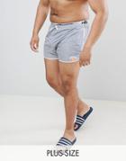 Ellesse Plus Swim Shorts With Elastic Waistband In Gray - Gray