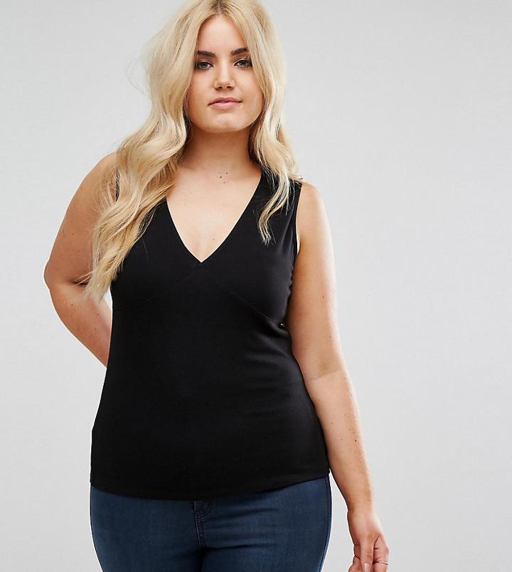 Asos Curve Underbust Tank - Black