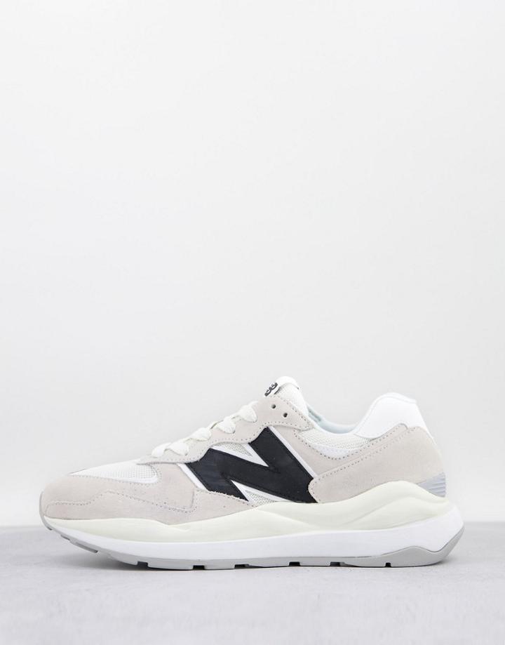 New Balance 57/40 Sneakers In Off White And Black
