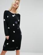 Selected Femme Dress With Printed Shapes - Black