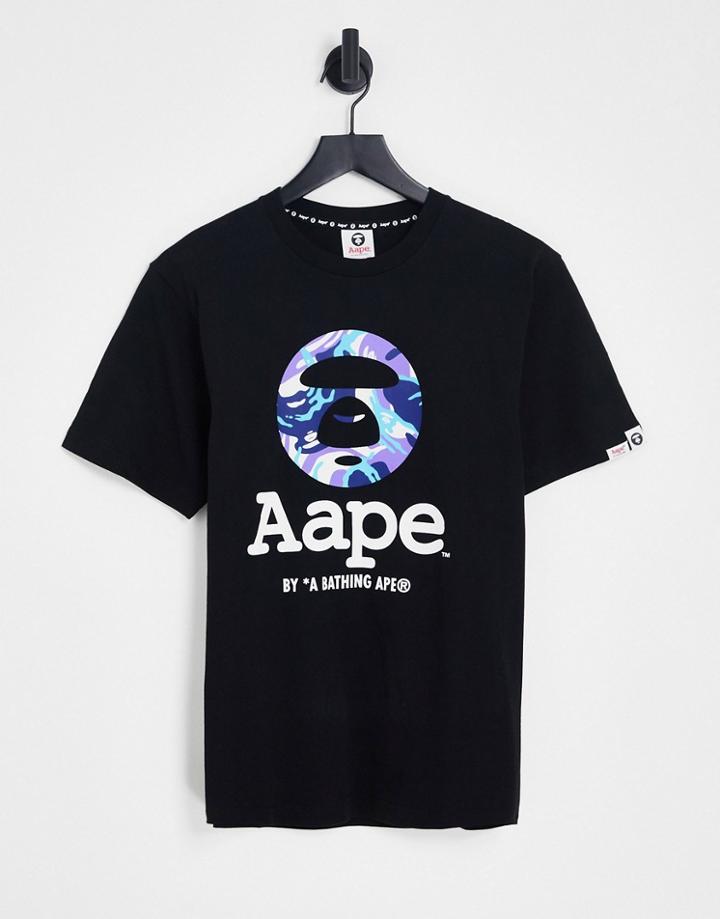 Aape By A Bathing Ape Og Moonface T-shirt In Black