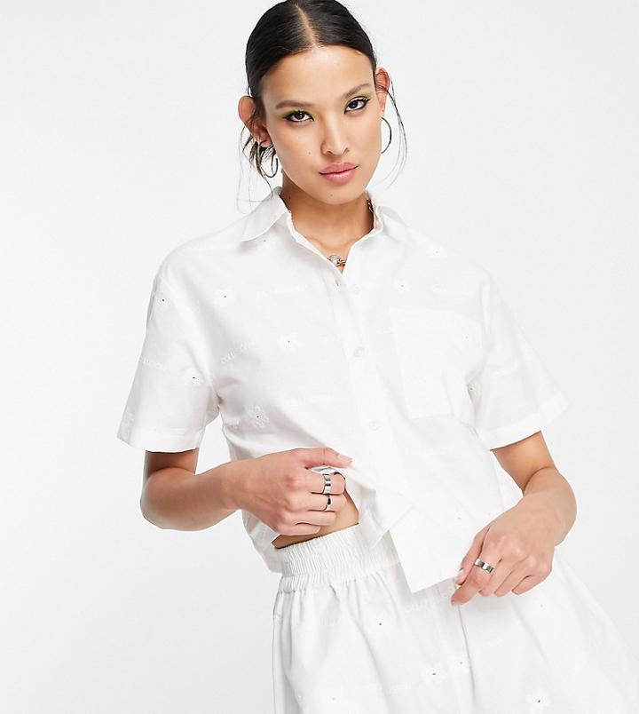 Collusion Shirt With Brodiery In White - Part Of A Set