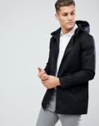 Process Black Hooded Zip Through Jacket - Black