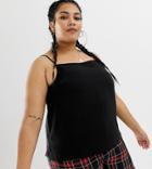 Collusion Plus Square Neck Cami-black