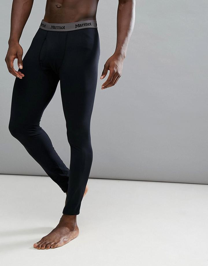 Marmot Harrier Baselayer Tights In Black - Black