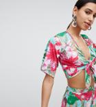 Missguided Floral Print Top - Multi
