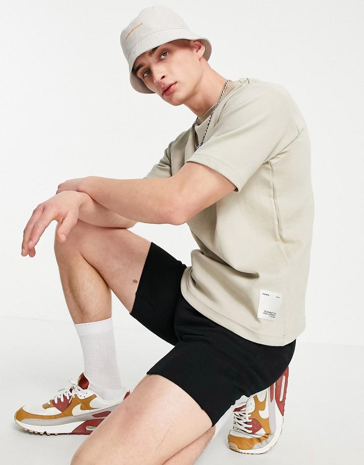 Pull & Bear Oversized T-shirt In Beige-neutral