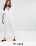 Rocca Bella Beaded Detailing Beach Jumpsuit - White