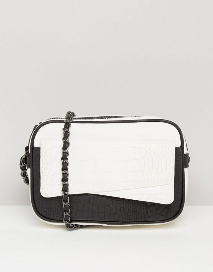 Asos Mono Croc And Snake Mix Cross Body Bag - Multi