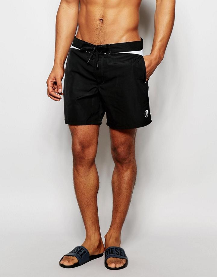 Diesel Chevron Board Shorts - Black