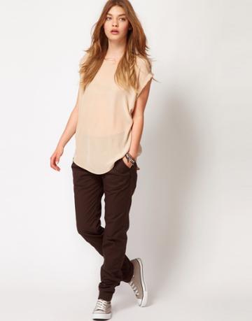 Dr Denim Nicole Chinos - Brown