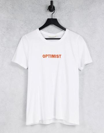 In Wear Ulysa Optimist Logo Cotton T-shirt-white