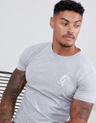 Gym King Muscle T-shirt In Gray Marl - Gray
