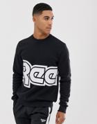 Reebok Sweatshirt With Wrap Around Logo In Black