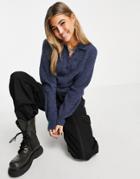 Noisy May Polo Sweater In Dark Blue