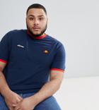Ellesse Plus Ringer T-shirt With Small Logo In Navy - Navy