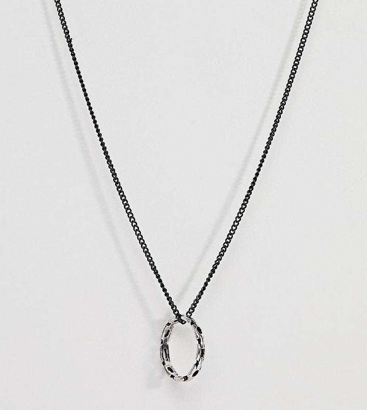 Designb Pendant Necklace In Black & Silver Exclusive To Asos - Silver