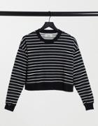 Pull & Bear Sweatshirt In Stripe-black