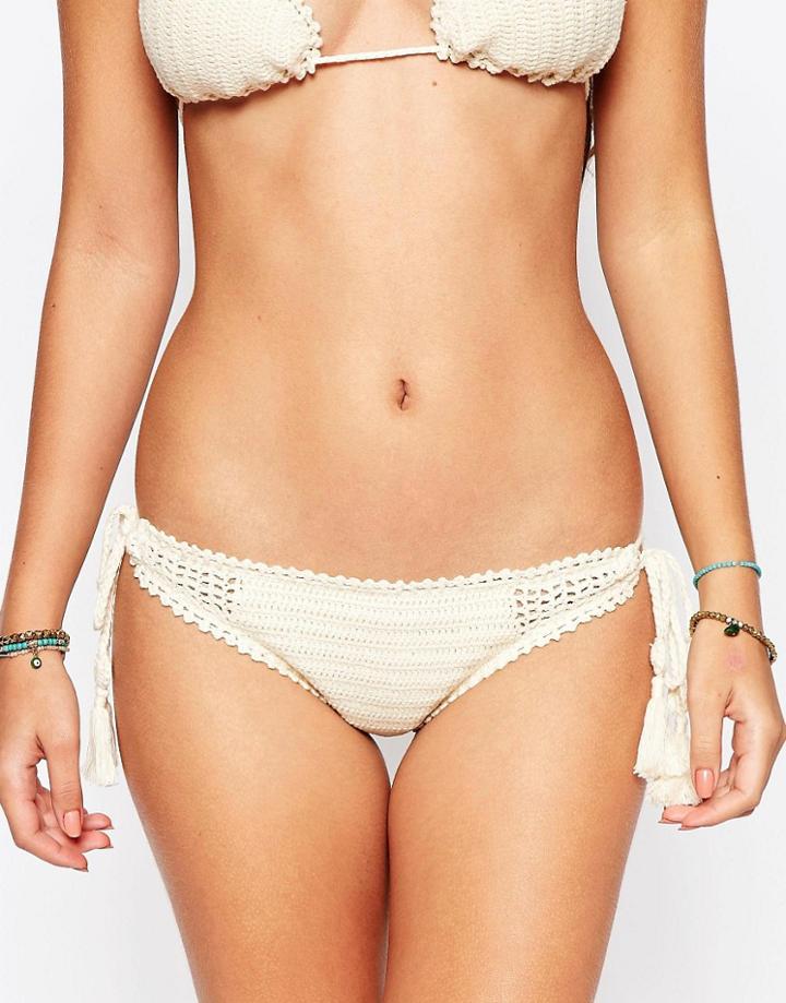 Seafolly Crochet Bikini Bottom - Beige