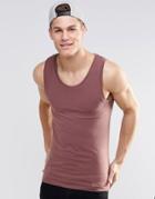 Asos Muscle Vest In Red - Red